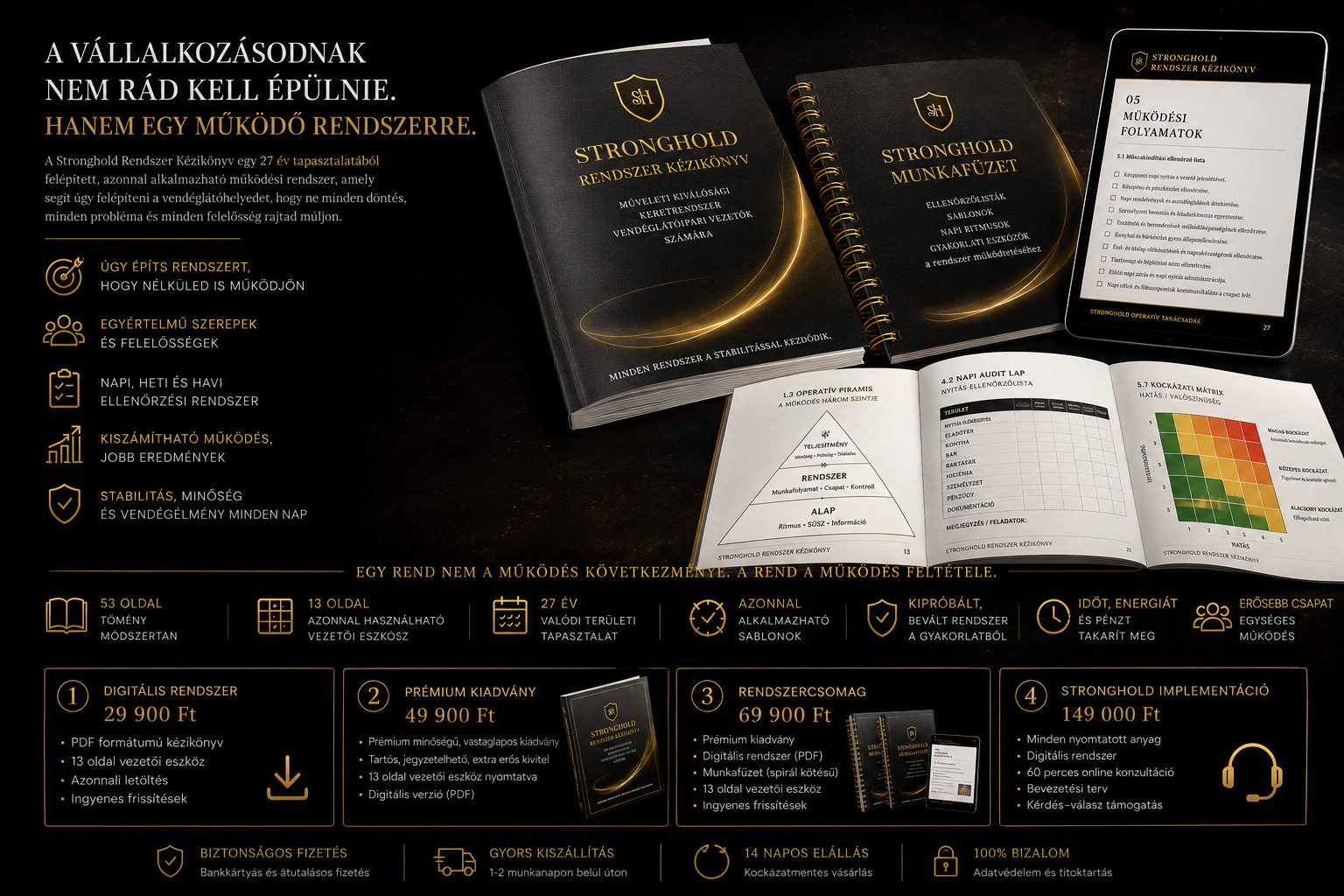 Stronghold Rendszer Kézikönyv, Munkafüzet & digitális verzió